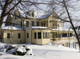 Maryland Farmhouse View of North Elevation with New Garage in Foreground