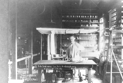 Picture of Thomas Edision in Edison Estate Laboratory